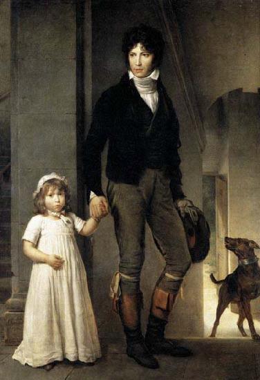 Theodore Gericault Jean-Baptist Isabey, Miniaturist, with his Daughter China oil painting art